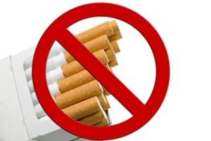 Сигаретная пачка со знаком запрета
