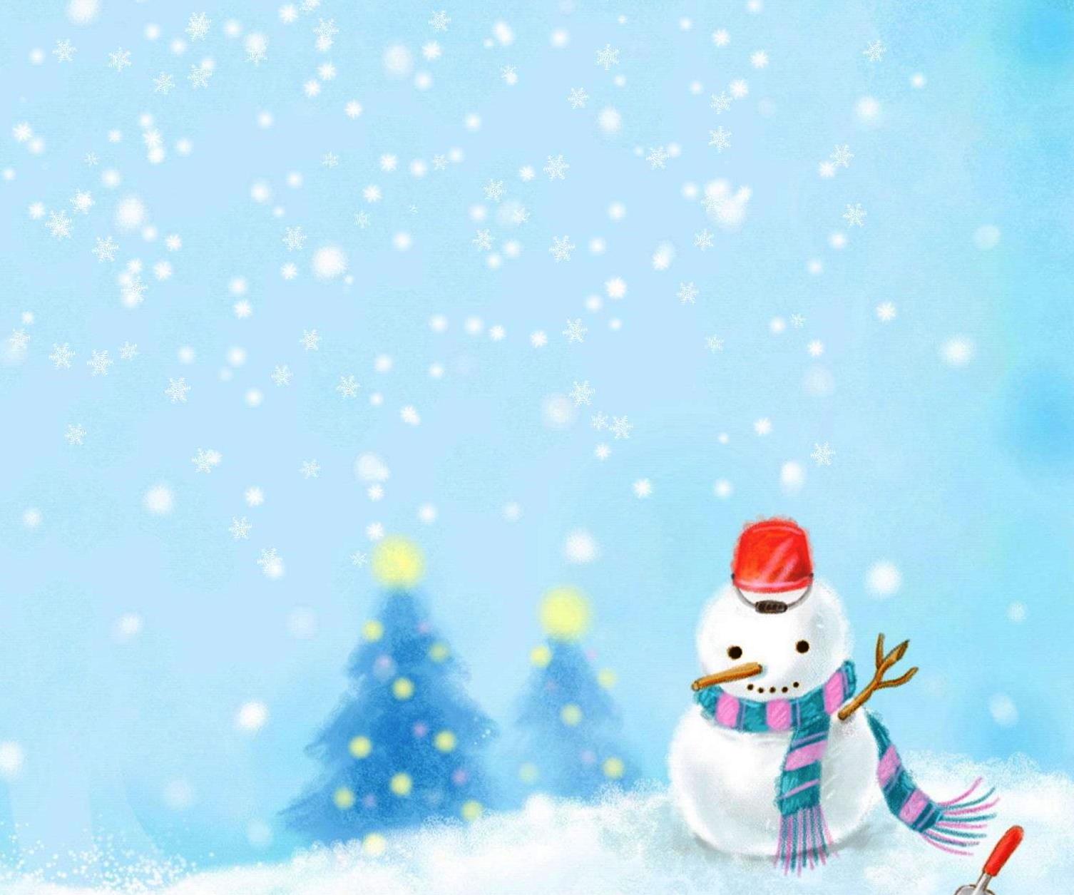 новогодний детский фон 2023 снеговичок в шарфике